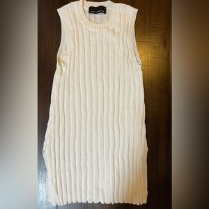 Mimi & Dottie White Ribbed Sweater